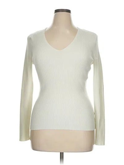 Pre-owned Nine West Pullover Sweater In White