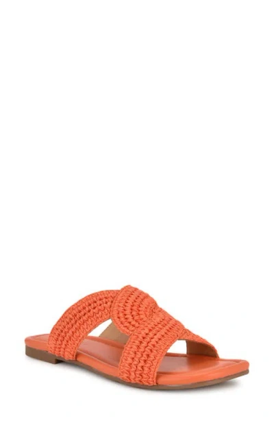 Nine West Quara Slide Sandal In Orange
