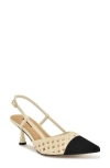 Nine West Railen Pointed Toe Slingback Pump In Ivory