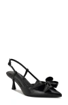 Nine West Raska Slingback Pointed Toe Pump In Animal Print