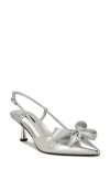 Nine West Raska Slingback Pointed Toe Pump In Gray