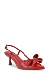 Nine West Raska Slingback Pointed Toe Pump In Red