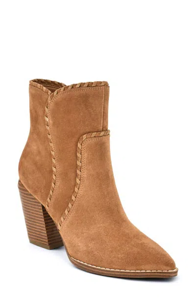 Nine West Raxton Block Heel Bootie In Brown