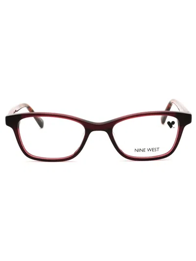 Nine West Rectangular Women's Eyeglasses - Mini Size In Brown