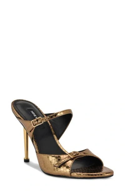 Nine West Reida Stiletto Sandal In Bronze