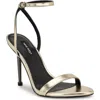 Nine West Reina Ankle Strap Sandal In Gold