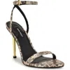 Nine West Reina Ankle Strap Sandal In Gold/print