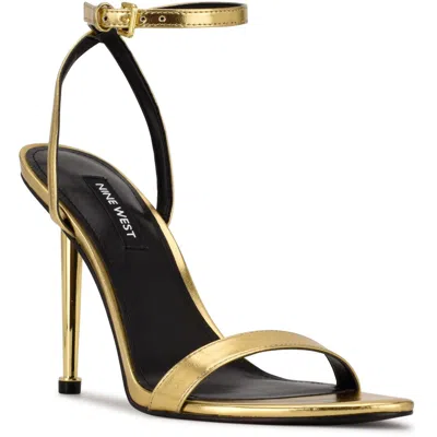 Nine West Reina Womens Strappy Heels In Gold