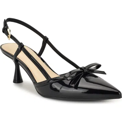 Nine West Reissa Slingback Pointed Toe Pump In Black