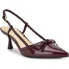 Nine West Reissa Slingback Pointed Toe Pump In Burgundy