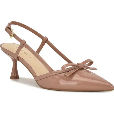 Nine West Reissa Slingback Pointed Toe Pump In Neutral