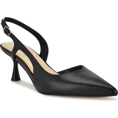 Nine West Renela Pointed Toe Slingback Pump In Black 001