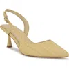 Nine West Renela Pointed Toe Slingback Pump In Light Natural