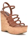 NINE WEST RENEST 3 WOMENS PATENT TWISTED STRAP PUMPS