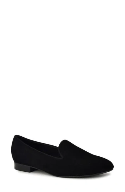Nine West Renold Loafer In Black Suede