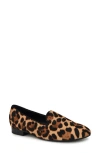 Nine West Renoldch Womens Animal Print Leather Loafers In Leopard