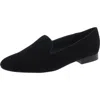 Nine West Renold Womens Block Heel Faux Suede Loafers In Black