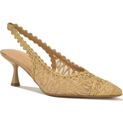 Nine West Ressa Pointed Toe Slingback Pump In Gold