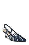 Nine West Resta Slingback Kitten Heel Pump In Medium Blue