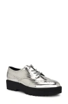 Nine West Resttin Wingtip Platform Derby In Silver