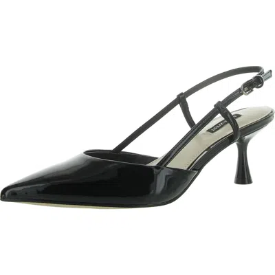 NINE WEST RHONDA 3 WOMENS PATENT POINTED TOE SLINGBACK HEELS