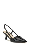Nine West Rowen Slingback Pump In Black Patent