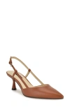 Nine West Women's Rhonda Tapered Heel Slingback Pumps In Medium Brown