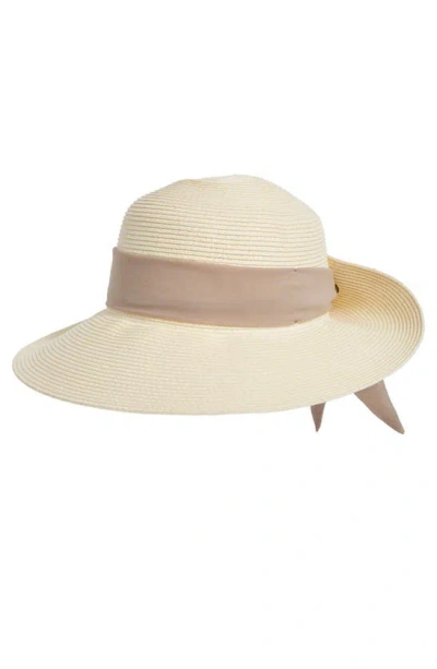 Nine West Ribbon Floppy Hat In White