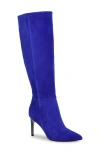Nine West Women's Richy Pointy Toe Knee High Stiletto Boots In Blue