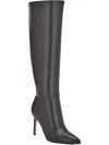 Nine West Richy Womens Wide Calf Leather Knee-high Boots In Black