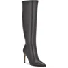 Nine West Richy Womens Wide Calf Leather Knee-high Boots In Black