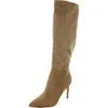 Nine West Richy2 Womens Faux Suede Stiletto Knee-high Boots In Neutral