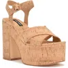 Nine West Rilay5 Womens Laceless Man Made Platform Sandals In Brown