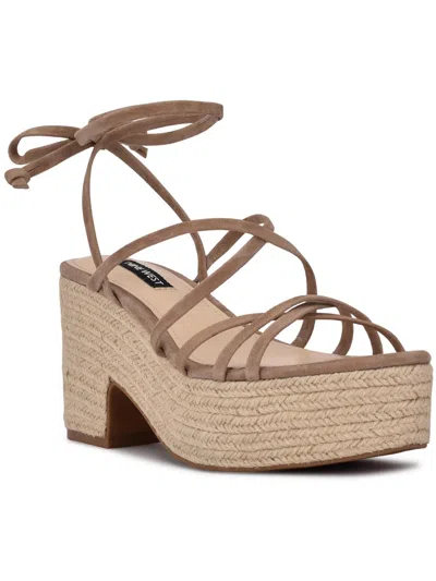 NINE WEST RIPLEE WOMENS SUEDE SLIP ON ESPADRILLES
