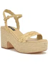 Nine West Rivva Womens Woven Ankle Heels In Beige