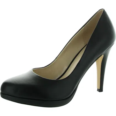 Nine West Rocha 3 Womens Faux Leather Slip On Pumps In Black