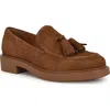 Nine West Roker Womens Suede Block Heel Loafers In Brown