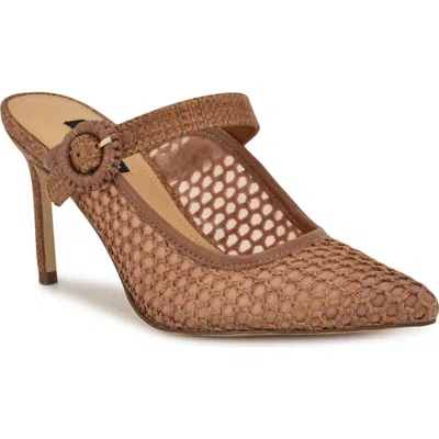Nine West Rondel Pointed Toe Pump In Brown
