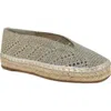 Nine West Rorie Woven Espadrille In Silver