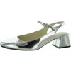 Shop Nine West Roslin 9x93 Womens Patent Metallic Ankle Strap In Silver