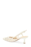 Nine West Rowen Pointed Toe Slingback Pump In Ivory