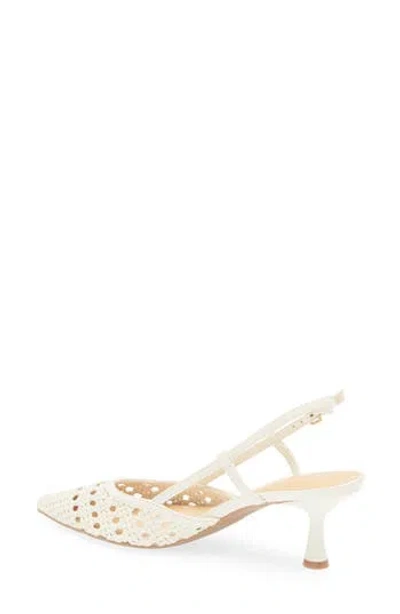 Nine West Rowen Pointed Toe Slingback Pump In Ivory