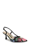 Nine West Rowen Slingback Pump In Black Multi Vintage