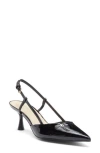 Nine West Rowen Slingback Pump In Black Patent