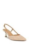 Nine West Rowen Slingback Pump In Cream/natural Woven