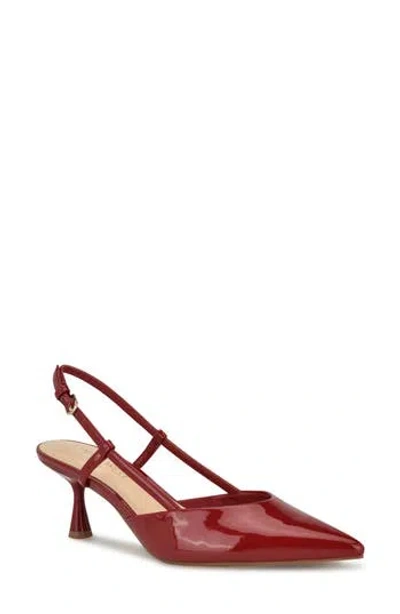 Nine West Rowen Slingback Pump In Red Patent