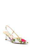 Nine West Rowen Slingback Pump In White Multi