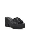 Nine West Roxana Wnroxana2-001 Sandal Womens Us 9.5 Black Braided Slip On Khd316 In Black