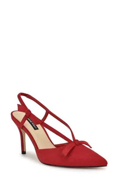 Nine West Ruze Pointed Toe Slingback In Red