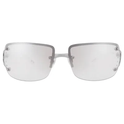 Nine West S04601rdf022 Silver Rectangular Ladies Sunglasses 10270086.lts Blk In Gray